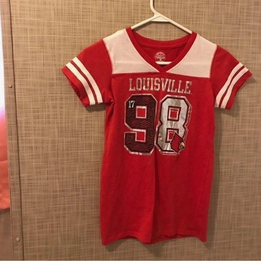 Rivalry Threads Red and White Kids V-Neck Jersey